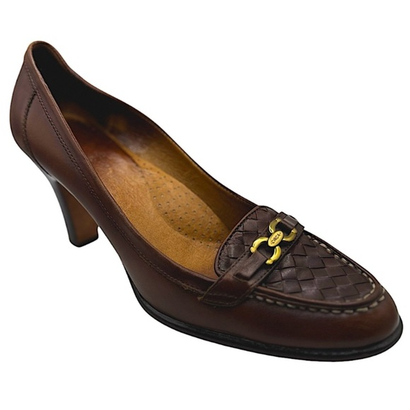 Joan & David Brown Leather Pumps Size 9.5 Heels Women’s Classic Heels - Picture 13 of 13